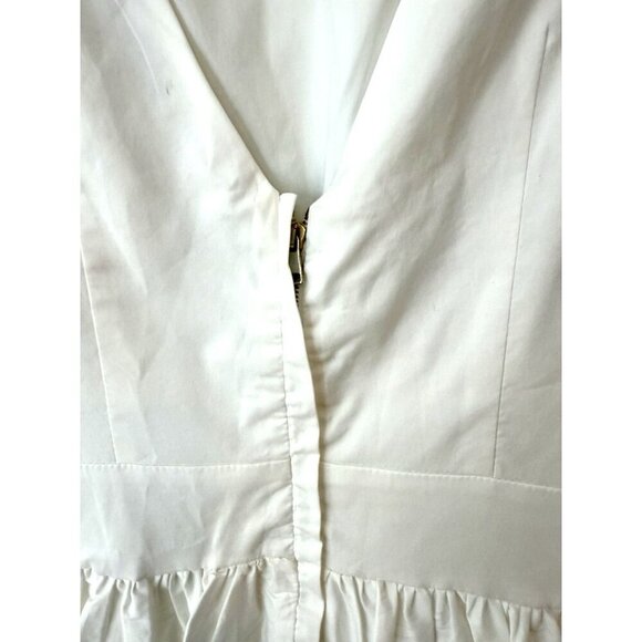 Flavio Castellani Embroidered White Fit & Flare Dress Size 40 - Picture 8 of 13